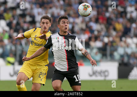 Torino, Italia, 21 settembre 2019, SERIE A TIM 2019/2020 - TORINO, ALLIANZ STADIUM JUVENTUS VS HELLAS VERONA 10 PAULO DYBALA ( Juventus ) durante la Juventus vs Hellas Verona - Calcio italiano di Serie A del campionato Gli uomini - Credit: LPS/Claudio Benedetto/Alamy Live News Foto Stock