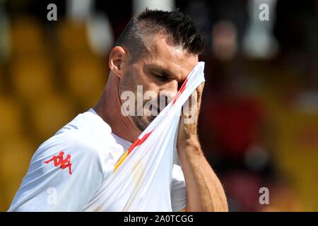 Benevento - Cosenza 1-0, Serie B, stadio Ciro Vigorito 21/09/2019, Christian Maggio Benevento - Cosenza 1-0, Serie B, Ciro Vigorito stadium 09/21/2019 Foto Stock