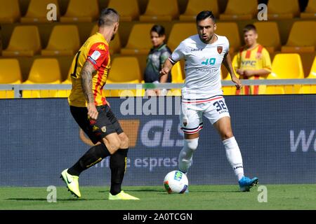 Benevento - Cosenza 1-0, Serie B, stadio Ciro Vigorito 21/09/2019, Baez Stabile Jaime Benevento - Cosenza 1-0, Serie B, Ciro Vigorito stadium 09/21/20 Foto Stock