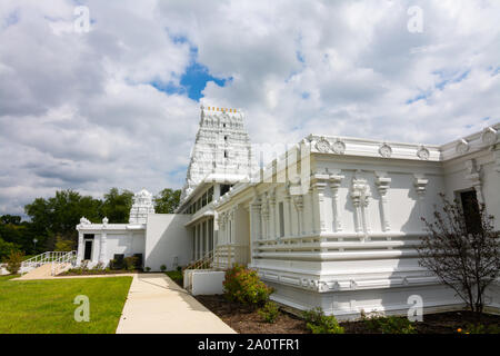 Esterno del tempio indù. Lemont, Illinois, Stati Uniti d'America Foto Stock