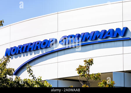 Sep 19, 2019 San Jose / CA / STATI UNITI D'AMERICA - Northrop Grumman firmare presso i loro uffici in Silicon Valley; Northrop Grumman Corporation è una società americana aerosp globale Foto Stock