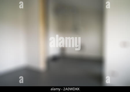 Sfocata incompiuta vuoto appartamento in processo di rinnovamento, buona per lo sfondo Foto Stock