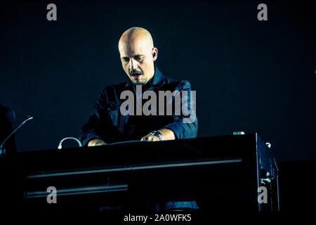 Biddinghuizen, Paesi Bassi 18 agosto 2019 Modeselektor eseguire live at Lowlands Festival 2019 © Roberto Finizio/ Alamy Foto Stock