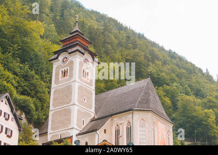 Katholische Pfarrkirche Maria am Berg Hallstatt Foto Stock