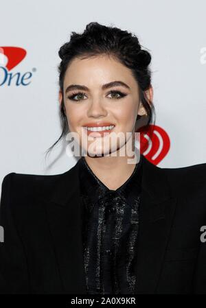 Lucy Hale presso gli arrivi per 2019 iHeartRadio Music Festival - SAT, T-Mobile Arena, Las Vegas NV, Settembre 21, 2019. Foto di: JA/Everett Collection Foto Stock