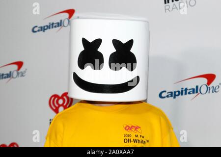 Las Vegas, NV, Stati Uniti d'America. Xxi Sep, 2019. Marshmellow presso gli arrivi per 2019 iHeartRadio Music Festival - SAT, T-Mobile Arena, Las Vegas NV, Settembre 21, 2019. Credito: JA/Everett raccolta/Alamy Live News Foto Stock