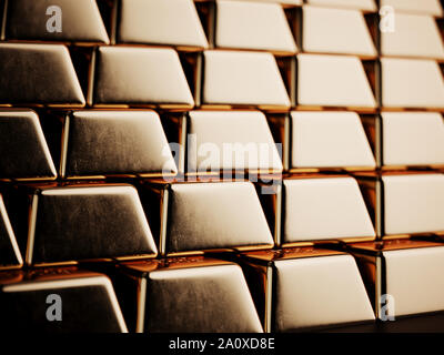 Oro Bar background. 3D rendering immagine Foto Stock