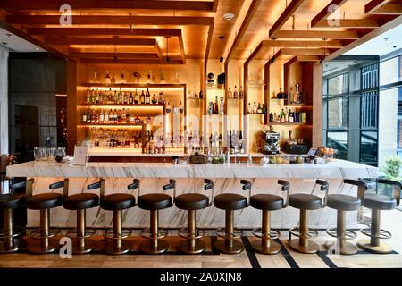 Hotel moderno bar in New York, Stati Uniti d'America Foto Stock