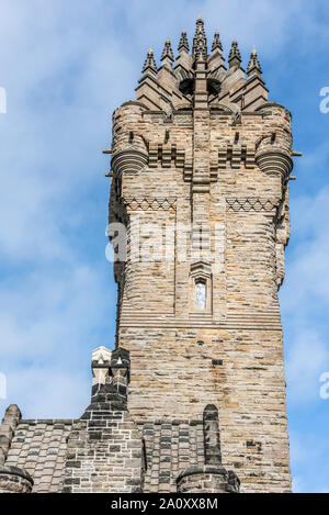 La Scottish National Wallace Monument a Sir William Wallace a Stirling che sconfisse il re Edward mi esercito al ponte di Stirling in 1297 Foto Stock