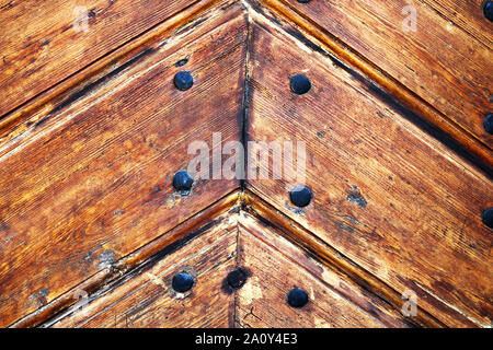 Dettaglio della porta di legno, abete doghe legno texture Foto Stock