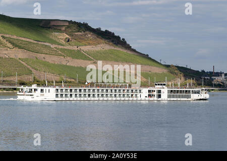 Crociera sul Fiume nave VIKING HERJA. Crociere Viking è una linea di crociera la fornitura di fiume e crociere oceaniche, le operazioni con sede a Basilea in Svizzera. Foto Stock