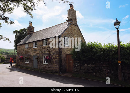 Case nel parco nazionale di Dartmoor Foto Stock