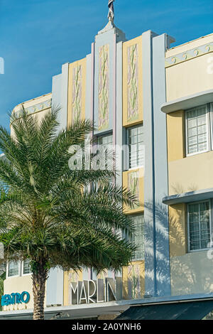 HOTEL MARLIN (©LAWRENCE MURRAY Dixon 1939) COLLINS AVENUE SOUTH BEACH MIAMI BEACH FLORIDA USA Foto Stock