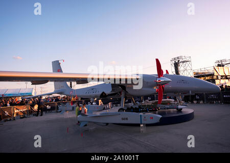 Teknofest 2019 militari di Air force technologies show in aeroporto Ataturk, Istanbul, Turchia. Settembre 21, 2019 Foto Stock