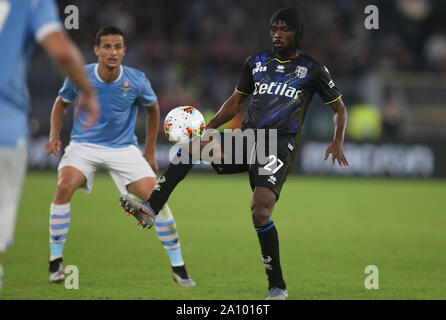 Roma, Italia. Il 22 settembre, 2019. Roma, Italia - 22 Settembre 2019: GERVIHNO (Parma) in azione durante il campionato italiano di una partita di calcio tra SS LAZIO E PARMA, allo Stadio Olimpico di Roma. Credit: Indipendente Agenzia fotografica/Alamy Live News Foto Stock