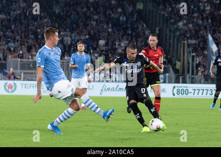 Roma, Italia. Il 22 settembre, 2019. Antonio Barilla di Parma visto in azione durante la Serie A match tra Lazio e Parma presso lo Stadio Olimpico.(punteggio finale: Lazio 2:0 Parma) Credito: SOPA Immagini limitata/Alamy Live News Foto Stock