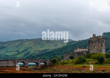 Dornie, Scozia; 27 Agosto 2019: Eilean Donan Castle Foto Stock