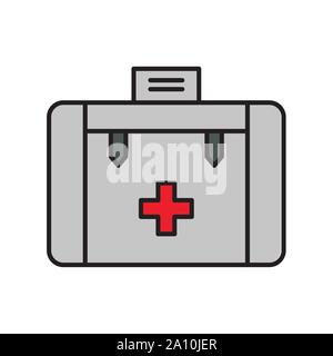 Kit di primo soccorso icona glyph isolati su sfondo bianco. EPS10 Illustrazione Vettoriale