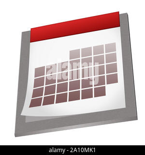 Illustrazione di un vuoto icona calendario Foto Stock