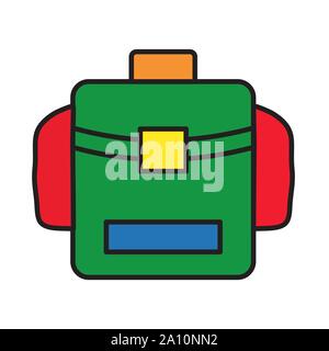 Pack borsa icona glyph isolato su bianco. EPS10 Illustrazione Vettoriale