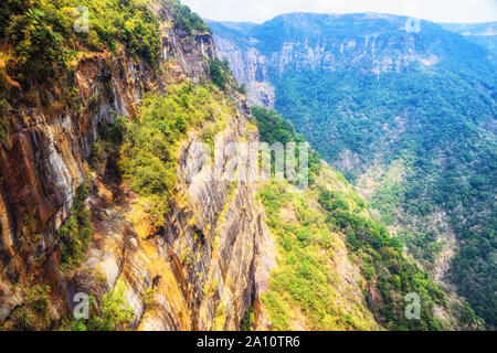 Grotta Arwah gorge, Cherrapunji, India. Foto Stock