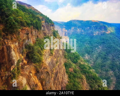 Grotta Arwah gorge, Cherrapunji, India. Foto Stock