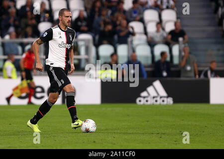 Torino, Italia. 21 settembre 2019. Campionato italiano A. Juventus FC vs Hellas Verona. Leonardo Bonucci della Juventus FC. Foto Stock