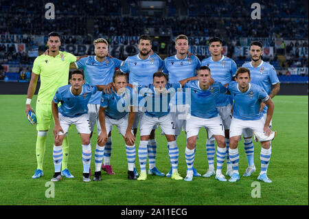 Roma, Italia. Il 22 settembre, 2019. Roma, Italia. Il 22 settembre, 2019. La squadra laziale durante la Serie A nella partita tra Lazio e Parma Calcio 1913 presso lo Stadio Olimpico di Roma, Italia il 22 settembre 2019. Foto di Giuseppe mafia. Credit: UK Sports Pics Ltd/Alamy Live News Credit: UK Sports Pics Ltd/Alamy Live News Foto Stock