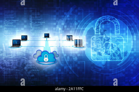 3D rendering il cloud computing concetto, Cloud internet tecnologia concetto sfondo Foto Stock