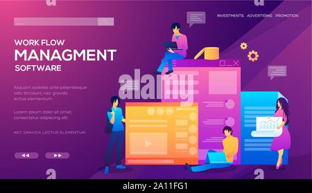 Templates design per lo shopping online, analisi marketing digitale, il lavoro di squadra e strategia aziendale. Sito web mobile sviluppo illustrazione vettoriale concetti. E moderno Illustrazione Vettoriale