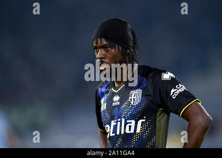 Roma, Italia. Il 22 settembre, 2019. Gervinho del Parma Calcio durante la Serie A nella partita tra Lazio e Parma Calcio 1913 presso lo Stadio Olimpico di Roma, Italia il 22 settembre 2019. Credito: Giuseppe Maffia/Alamy Live News Foto Stock