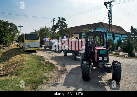 ARADAC, Serbia, Settembre 07, 2019. Tradizionale celebrazione di inizio della vendemmia che si svolge ogni anno all inizio di Septe Foto Stock