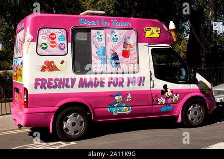 Ice-cream van, London, Regno Unito Foto Stock