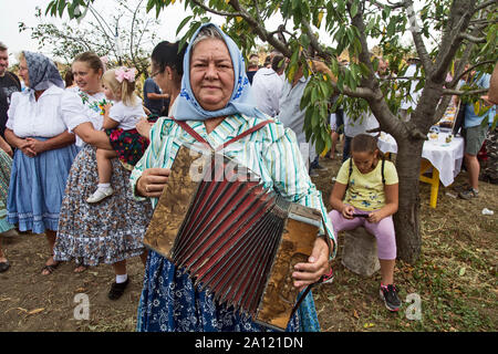 ARADAC, Serbia, Settembre 07, 2019. Tradizionale celebrazione di inizio della vendemmia che si svolge ogni anno all inizio di Septe Foto Stock