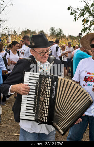 ARADAC, Serbia, Settembre 07, 2019. Tradizionale celebrazione di inizio della vendemmia che si svolge ogni anno all inizio di Septe Foto Stock