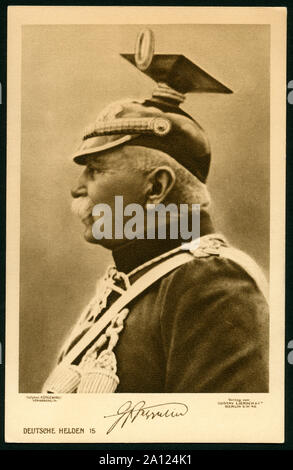 Europa, Deutschland, Baden-Württemberg, Konstanz, Ferdinand Graf von Zeppelin ( 1838-1917), in der uniforme des Stuttgarter Ulanen-Regiments , Portraitfoto vom Hofphot. Kühlewindt, Postkarte um 1915 ?, Verlag, von Gustav Liersch, Berlino / Europa, Germania, Baden-Württemberg, Konstanz, il conte Ferdinand von Zeppelin ( 1838-1917 ) con l'uniforme del reggimento Uhlan di Stoccarda, ritratto del Royal Fotografia Kühlewindt, cartolina intorno 1915 ? , Pubblicato da Gustav Liersch, Berlino . Foto Stock