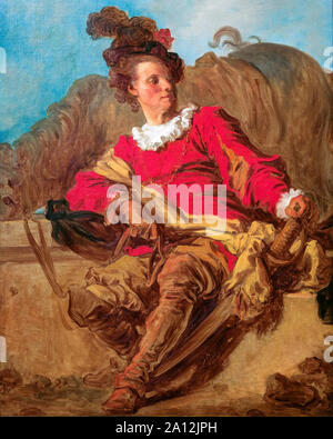 Jean-Honoré Fragonard, Jean-Claude Richard, Abate di Saint-Non, vestito "l'Espagnole', ritratto dipinto, circa 1769 Foto Stock