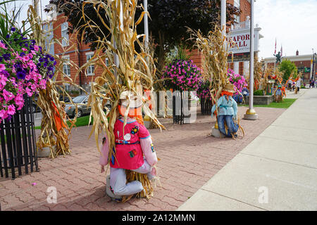 Scarecrows invasione e Festival in Meaford, Ontario, Canada, America del Nord Foto Stock