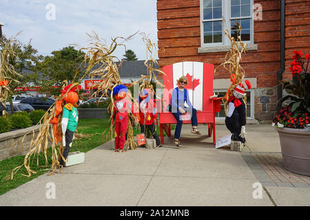 Scarecrows invasione e Festival in Meaford, Ontario, Canada, America del Nord Foto Stock