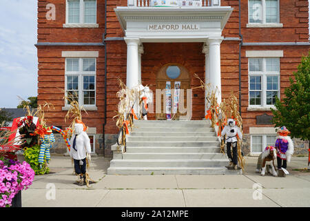 Scarecrows invasione e Festival in Meaford, Ontario, Canada, America del Nord Foto Stock