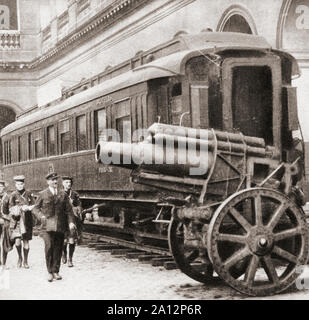 Il trasporto ferroviario in cui l'Armistizio per terminare la prima guerra mondiale è stato firmato, 11 novembre 1918. Dalla rievocazione del secolo, pubblicato nel 1934. Foto Stock