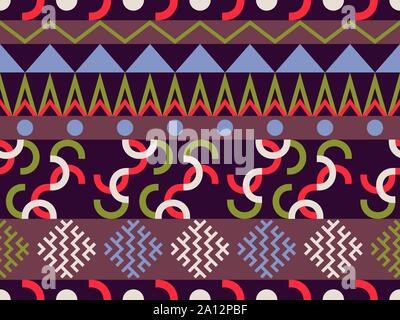 Etnica pattern senza giunture. Tessuti Tribali, hippie fashion style per tessuto, di abbigliamento e di carta da parati. Illustrazione Vettoriale Illustrazione Vettoriale