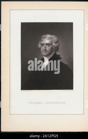 Thomas Jefferson. Ritratto del terzo presidente americano Thomas Jefferson (1743-1826) Foto Stock