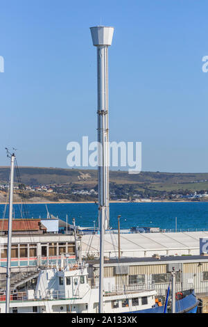 Jurassic Skyline tower o sealife sky tower presto per essere demolita,località balneare e città di Weymouth, south coast, England, Regno Unito, GB Foto Stock