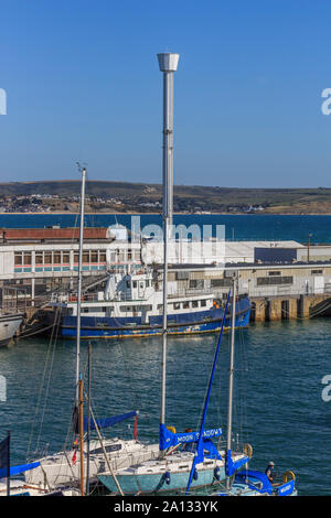 Jurassic Skyline tower o sealife sky tower presto per essere demolita,località balneare e città di Weymouth, south coast, England, Regno Unito, GB Foto Stock