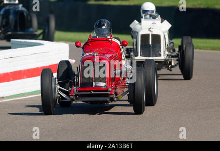 1935 Maserati 4CM pilotato Simon Edwards nel Trofeo Goodwood gara al Goodwood xiii sett 2019 a Chichester, Inghilterra. Copyright Michael Foto Stock