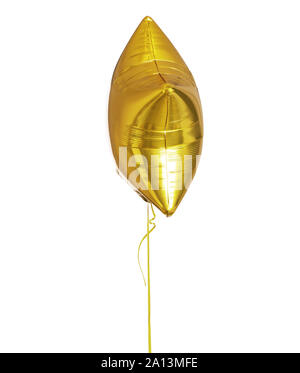 Figurato palloncino Golden Star isolato su sfondo bianco Foto Stock