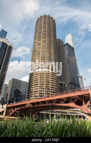 Marina City grattacielo a Chicago Foto Stock