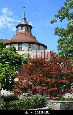 Una torre di castello Langenburg in Germania Foto Stock