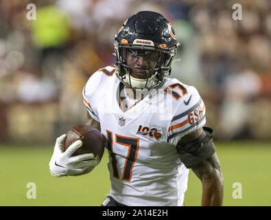 Landover, Maryland, Stati Uniti d'America. 23 Sep, 2019. Chicago Bears wide receiver Anthony Miller (17) porta la palla dopo un ricevimento nel secondo trimestre contro Washington Redskins a FedEx in campo Landover, Maryland il lunedì, 23 settembre 2019 Credit: Ron Sachs/CNP/ZUMA filo/Alamy Live News Foto Stock